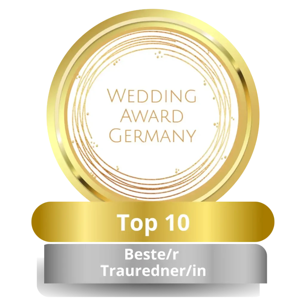 MIT LIEBE GETRAUT wurde ausgezeichnet mit dem Award der Top 10 unter der Traurednern in Deutschland